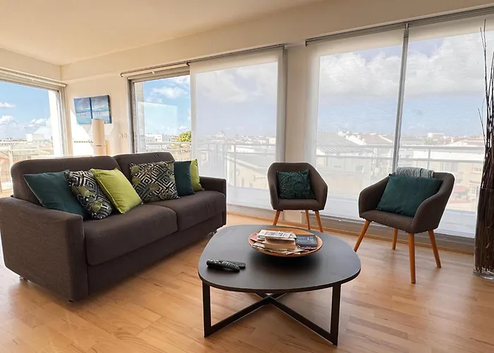 Apartmán Appt 4 Pers, Centre-ville A Pieds, 300m, Apercu Mer, Tres Calme Parking Prive, Possibilite Garage Et Location Velos Electriques *